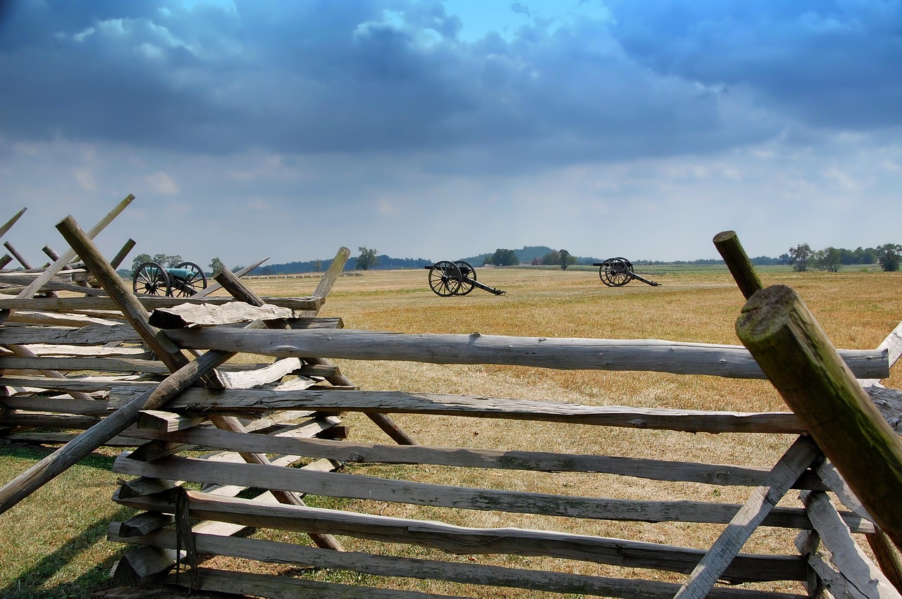 gettysburg, pennsylvania, battlefield, cannon, landscape, fence, sky, clouds, civil war, history, historic, landmark, nature, outside, field, countryside, gettysburg, gettysburg, gettysburg, gettysburg, gettysburg, pennsylvania, civil war, civil war
